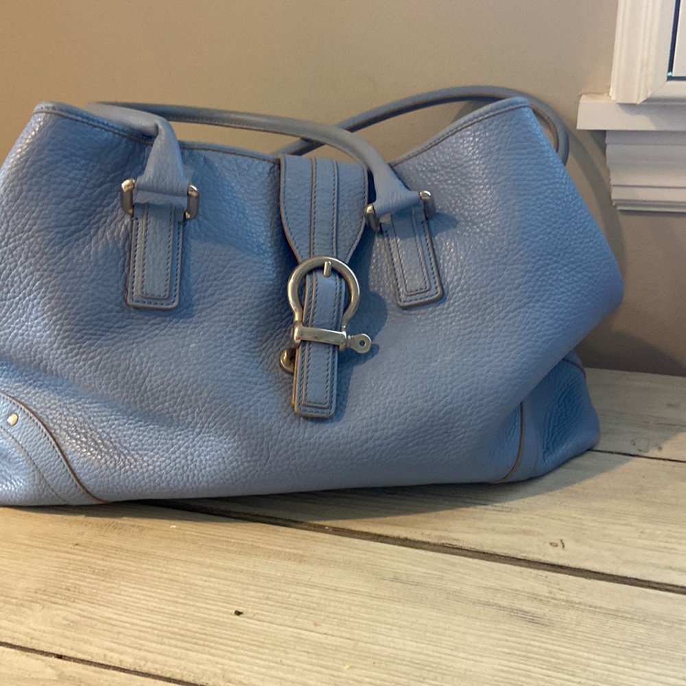 COPY - Burberry  leather blue pocketbook